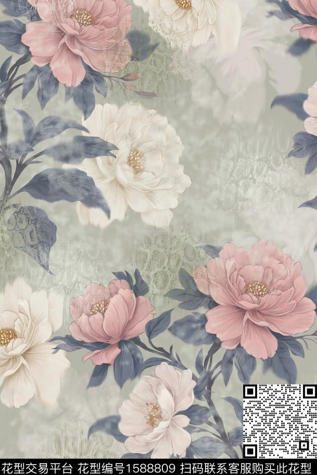 印花花型下载（图片编号: 1588809） - 瓦栏（Walan）