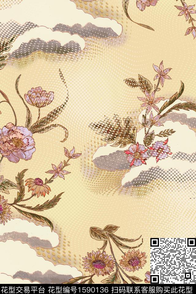 印花花型下载（图片编号: 1590136） - 瓦栏（Walan）
