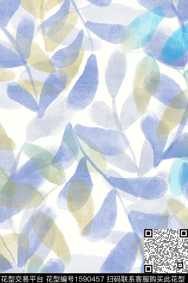 小清新年轻女性简约数码印花花型下载（图片编号: 1590457） - 瓦栏（Walan）