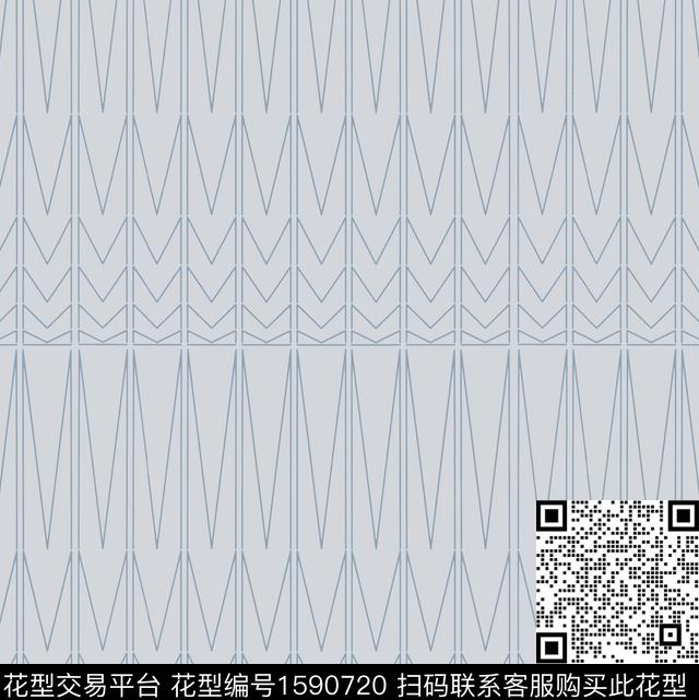 线条里料印花几何传统印花花型下载（图片编号: 1590720） - 瓦栏（Walan）