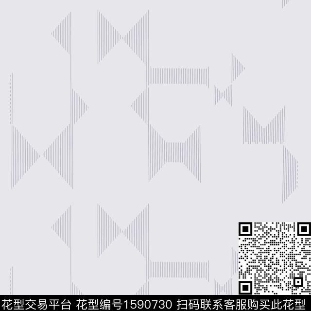 线条里料印花几何传统印花花型下载（图片编号: 1590730） - 瓦栏（Walan）