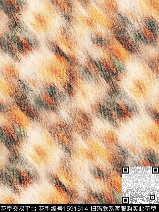 肌理抽象布纹数码印花花型下载（图片编号: 1591514） - 瓦栏（Walan）