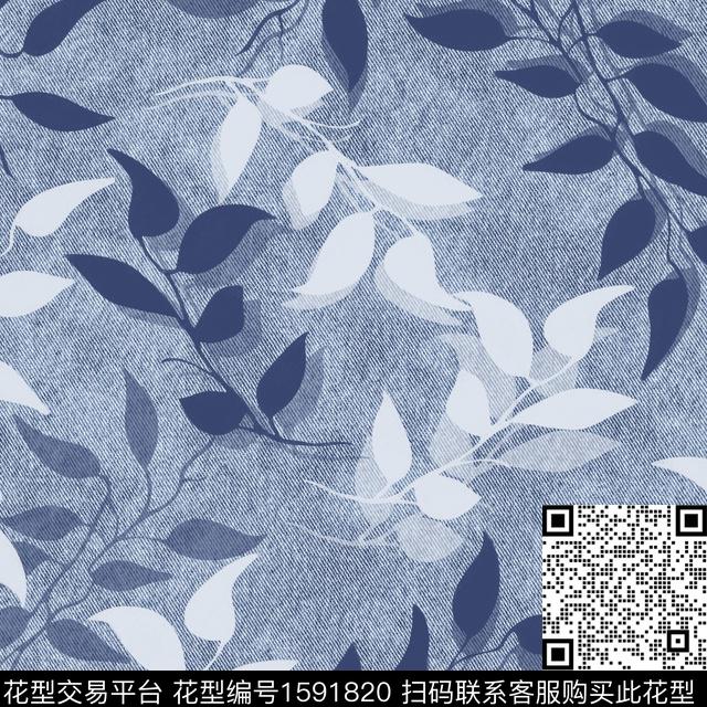 肌理牛仔牛仔纹理数码印花花型下载（图片编号: 1591820） - 瓦栏（Walan）