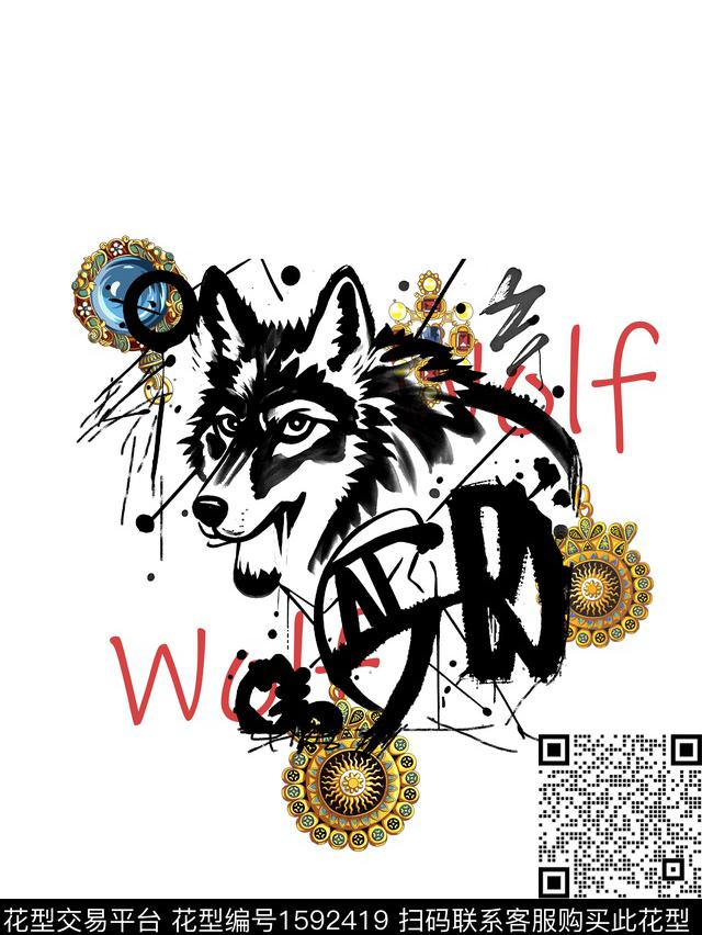 珠宝宝石欧洲大牌风数码印花花型下载（图片编号: 1592419） - 瓦栏（Walan）