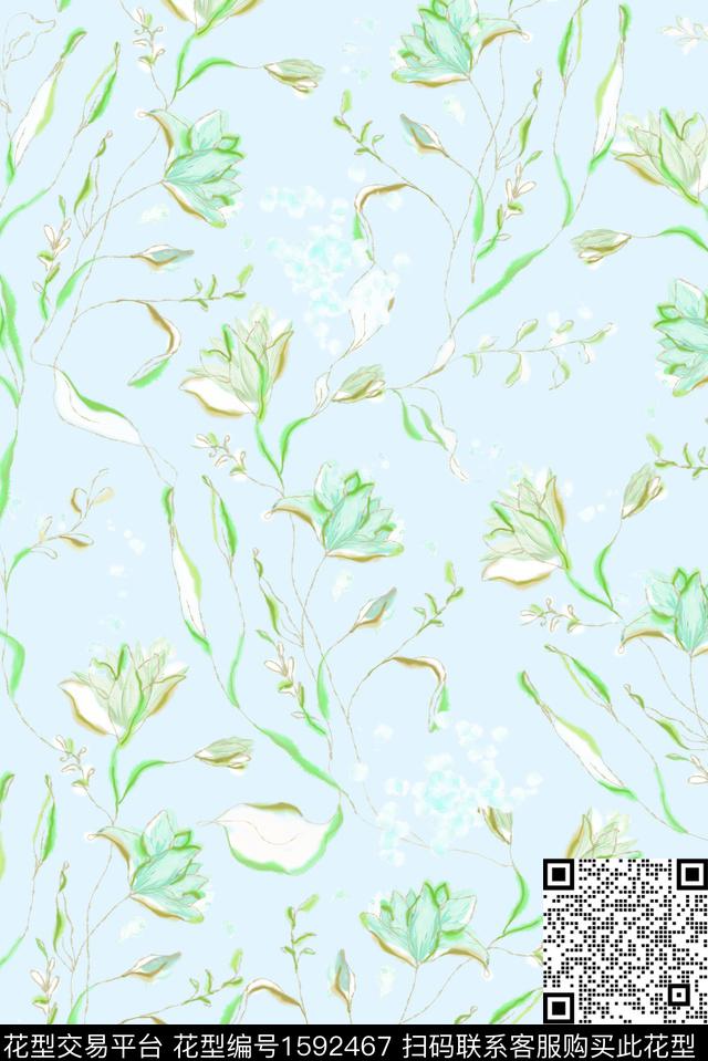 印花花型下载（图片编号: 1592467） - 瓦栏（Walan）