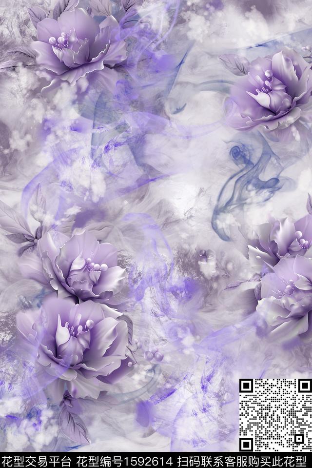 印花花型下载（图片编号: 1592614） - 瓦栏（Walan）