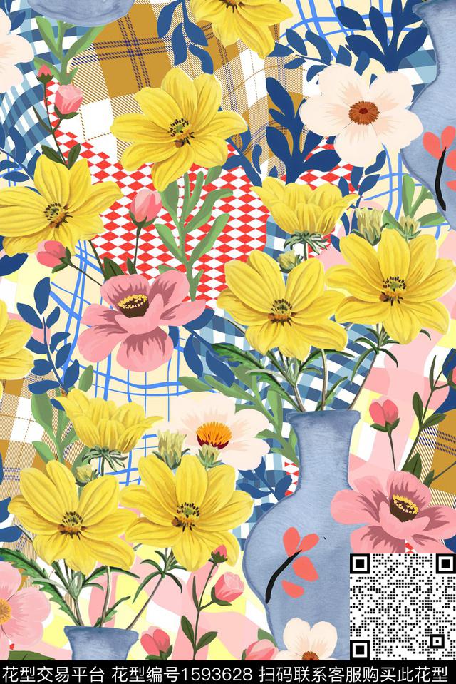 印花花型下载（图片编号: 1593628） - 瓦栏（Walan）