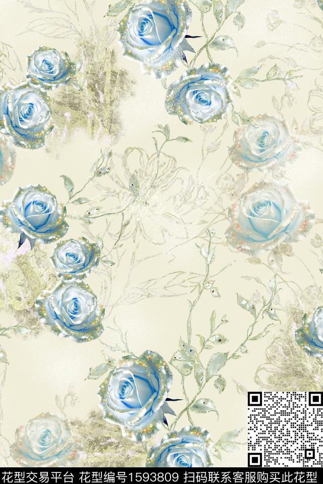 印花花型下载（图片编号: 1593809） - 瓦栏（Walan）