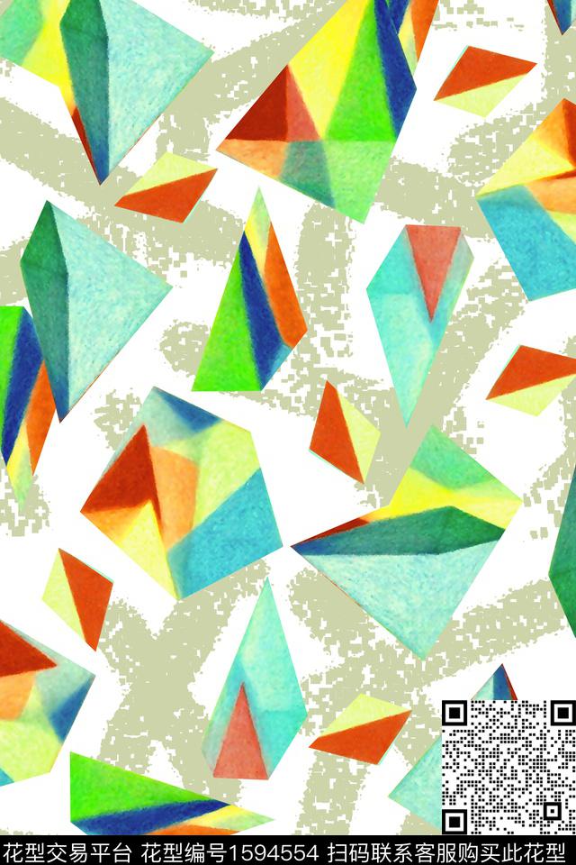 数码花型几何底纹数码印花花型下载（图片编号: 1594554） - 瓦栏（Walan）