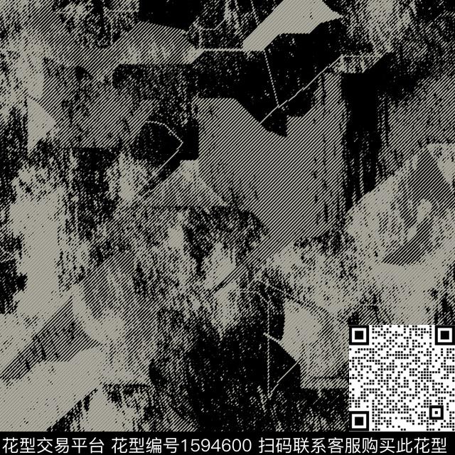 肌理抽象数码印花花型下载（图片编号: 1594600） - 瓦栏（Walan）