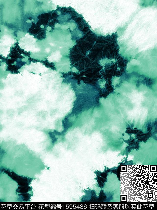 抽象水彩渐变数码印花花型下载（图片编号: 1595486） - 瓦栏（Walan）
