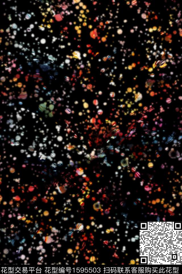 抽象碎片肌理数码印花花型下载（图片编号: 1595503） - 瓦栏（Walan）