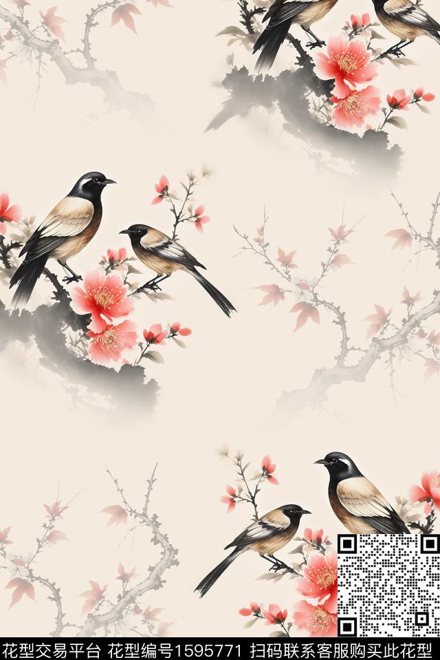 中国风数码印花花型下载（图片编号: 1595771） - 瓦栏（Walan）
