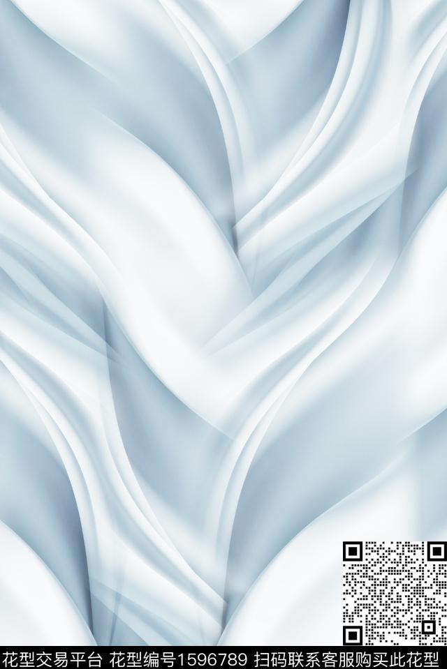 渐变水彩抽象数码印花花型下载（图片编号: 1596789） - 瓦栏（Walan）