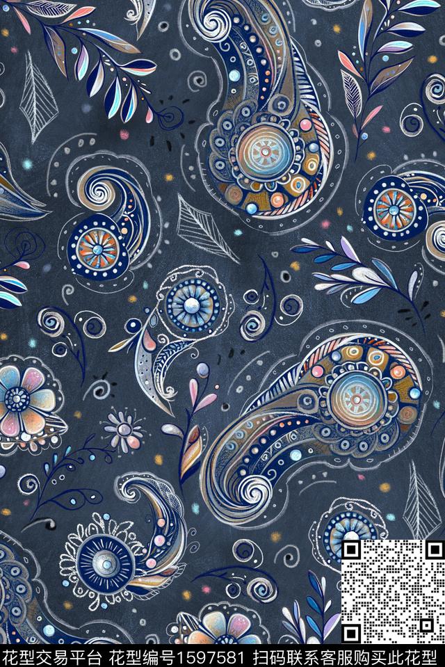 印花花型下载（图片编号: 1597581） - 瓦栏（Walan）