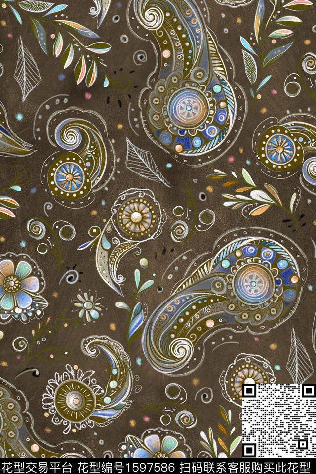 印花花型下载（图片编号: 1597586） - 瓦栏（Walan）