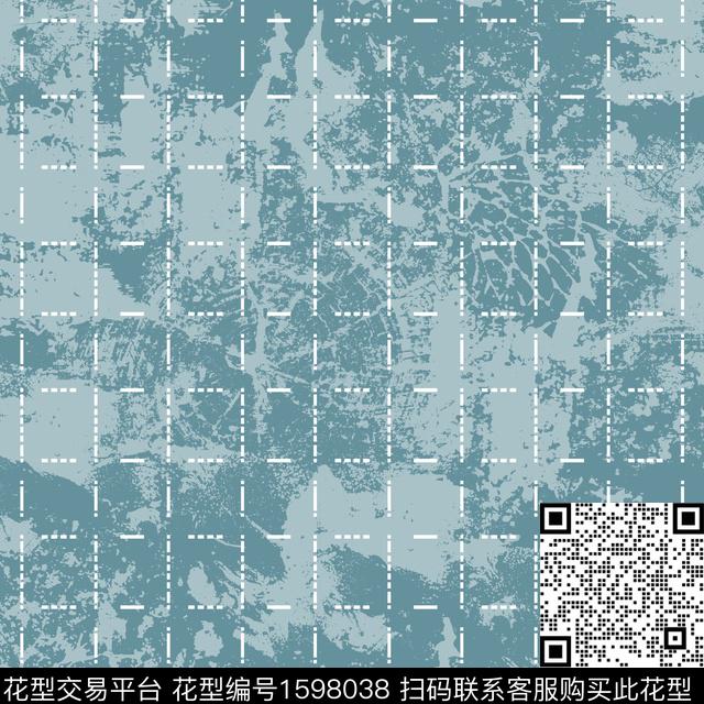 纹理格子抽象数码印花花型下载（图片编号: 1598038） - 瓦栏（Walan）