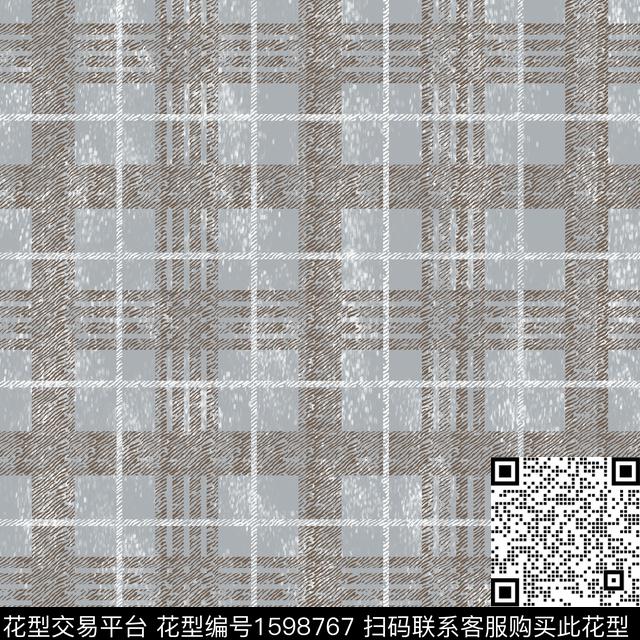 格子肌理休闲数码印花花型下载（图片编号: 1598767） - 瓦栏（Walan）