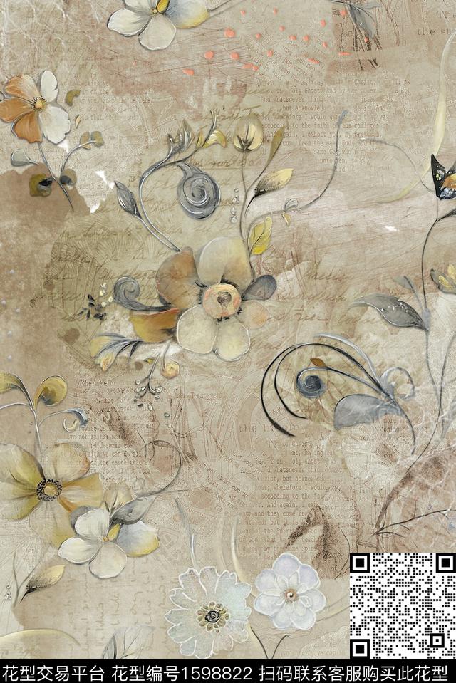 印花花型下载（图片编号: 1598822） - 瓦栏（Walan）