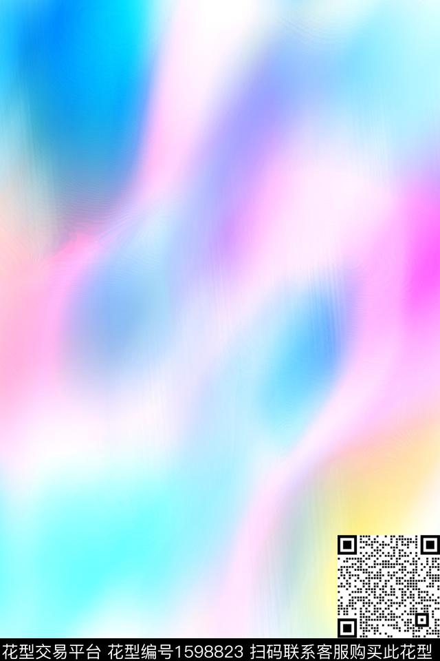 数码花型炫彩渐变数码印花花型下载（图片编号: 1598823） - 瓦栏（Walan）