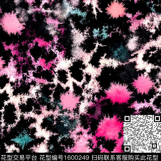 晕染肌理抽象艺术喷绘数码印花花型下载（图片编号: 1600249） - 瓦栏（Walan）