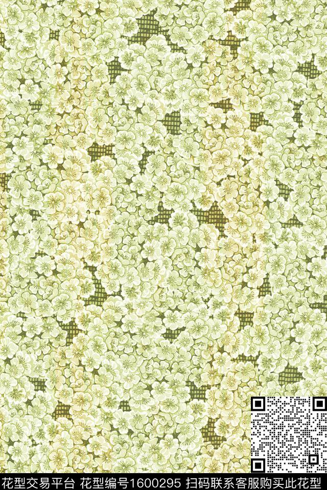 小碎花花卉水彩花卉数码印花花型下载（图片编号: 1600295） - 瓦栏（Walan）