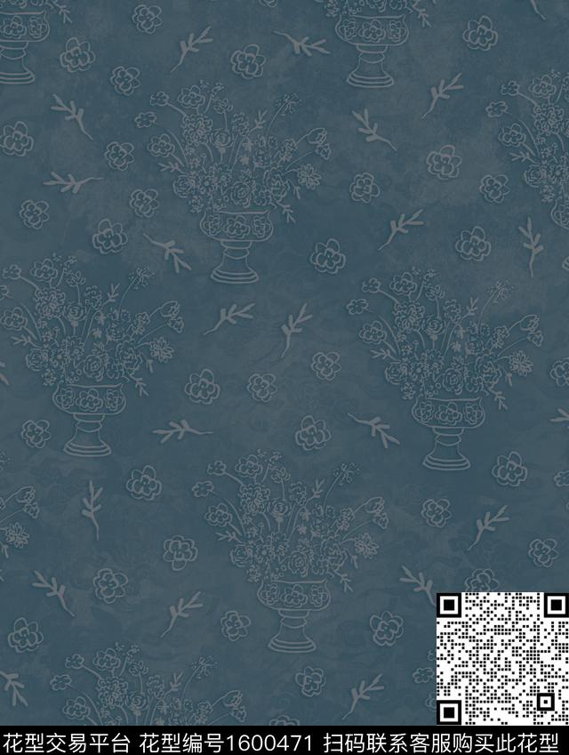 古典花纹中老年复古数码印花花型下载（图片编号: 1600471） - 瓦栏（Walan）
