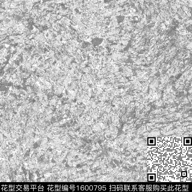 抽象肌理黑白数码印花花型下载（图片编号: 1600795） - 瓦栏（Walan）