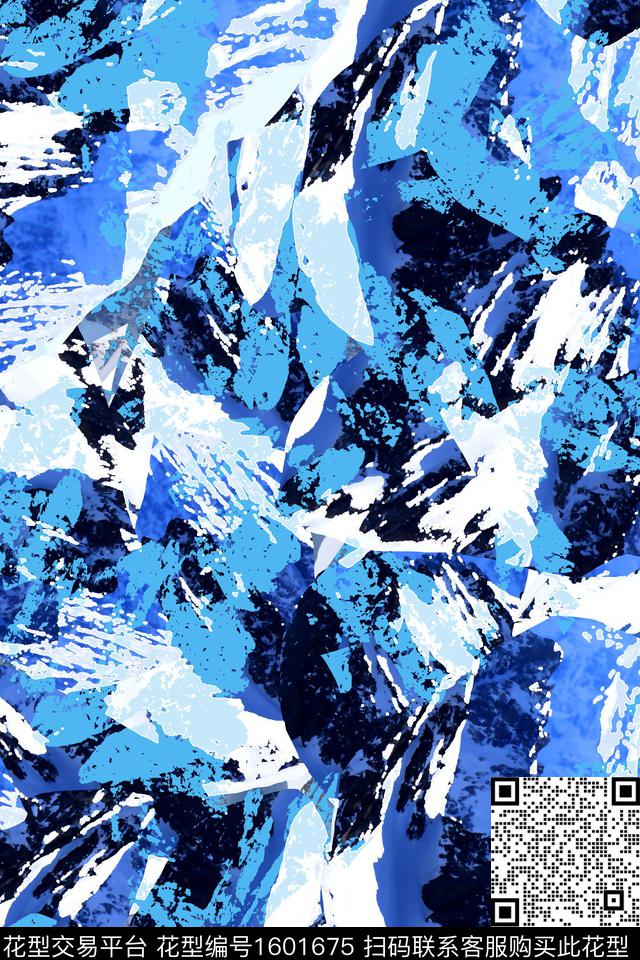 数码花型迷彩抽象数码印花花型下载（图片编号: 1601675） - 瓦栏（Walan）