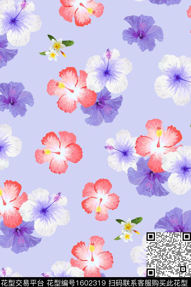 花卉春夏花型小碎花数码印花花型下载（图片编号: 1602319） - 瓦栏（Walan）