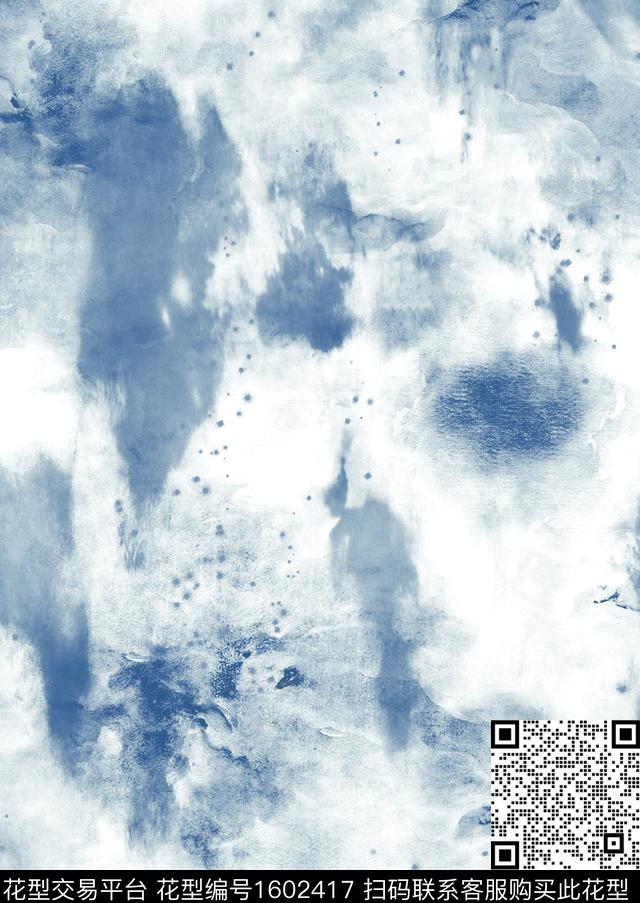 晕染肌理抽象数码印花花型下载（图片编号: 1602417） - 瓦栏（Walan）