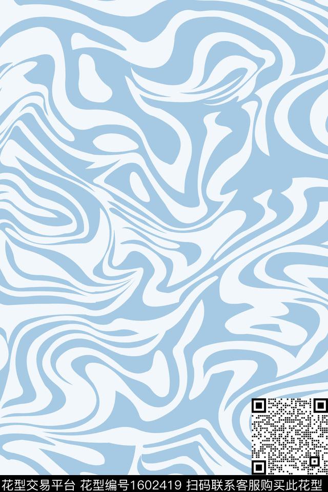 抽象单色数码印花花型下载（图片编号: 1602419） - 瓦栏（Walan）