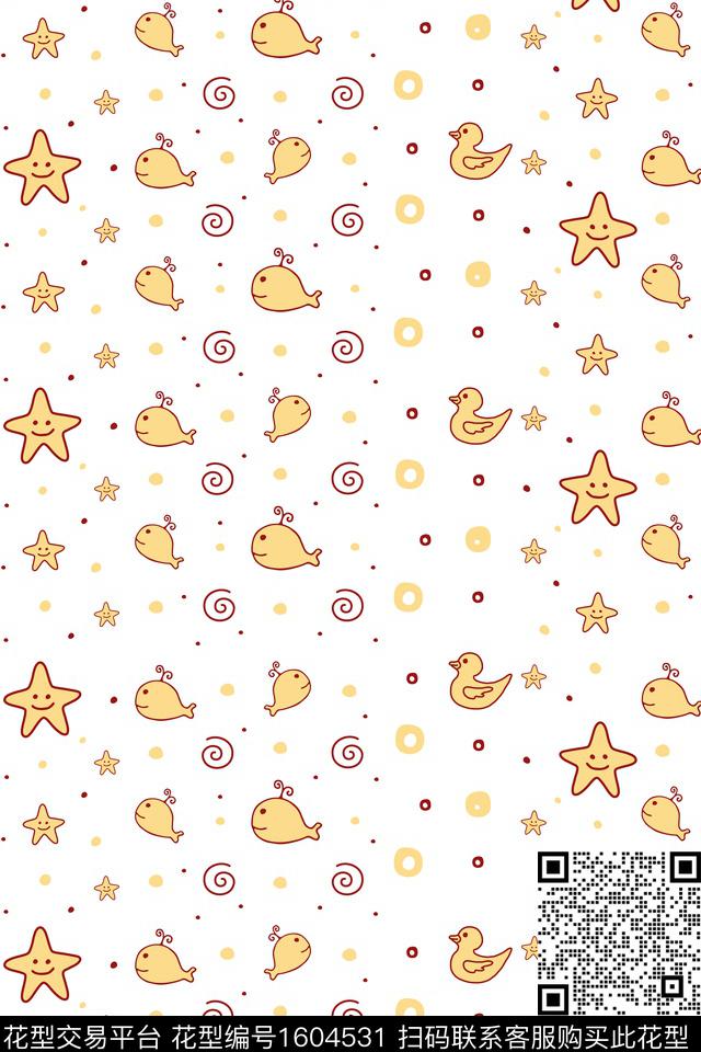 趣味星星童装数码印花花型下载（图片编号: 1604531） - 瓦栏（Walan）