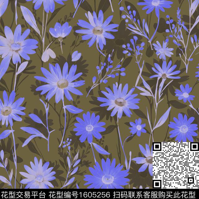 花卉水彩花卉铃兰数码印花花型下载（图片编号: 1605256） - 瓦栏（Walan）