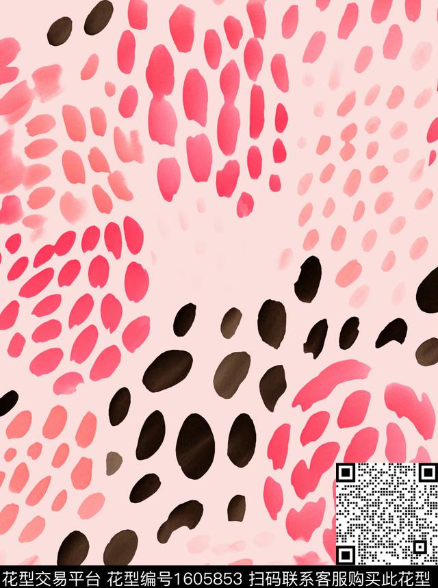 抽象斑点数码印花花型下载（图片编号: 1605853） - 瓦栏（Walan）