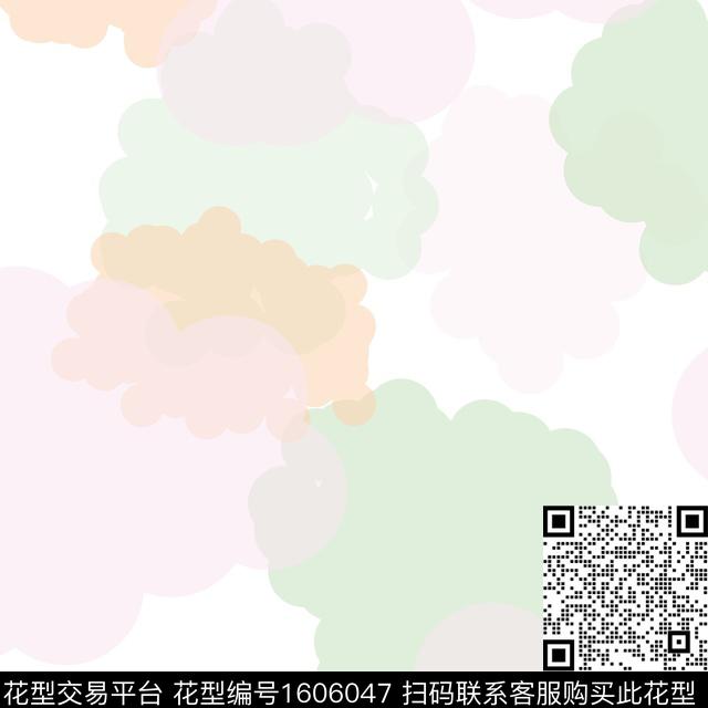 云朵抽象传统印花花型下载（图片编号: 1606047） - 瓦栏（Walan）