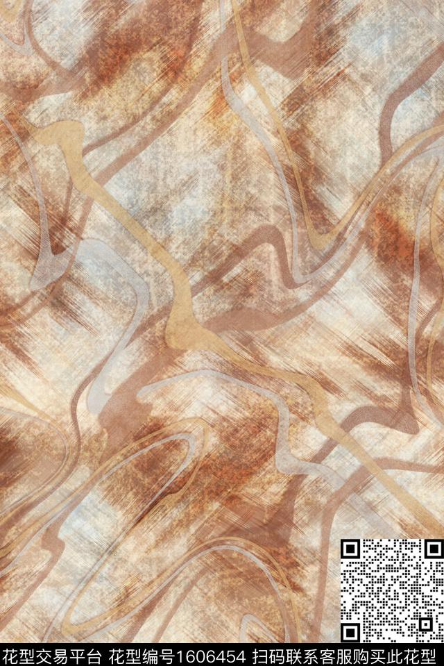 纹理晕染肌理线条数码印花花型下载（图片编号: 1606454） - 瓦栏（Walan）