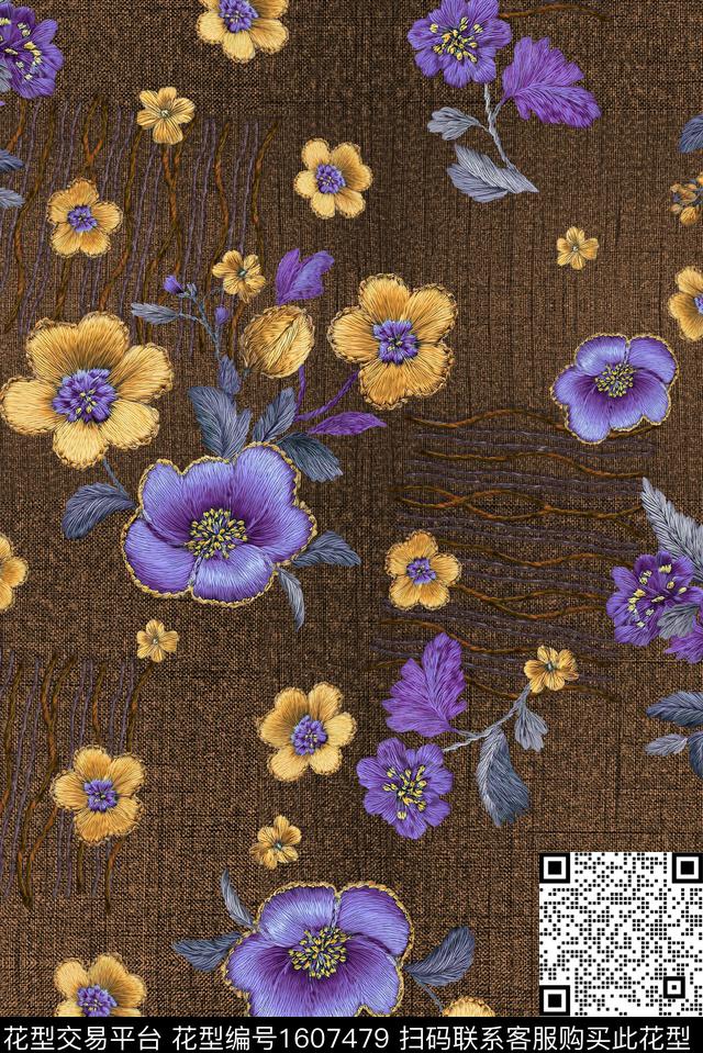 印花花型下载（图片编号: 1607479） - 瓦栏（Walan）