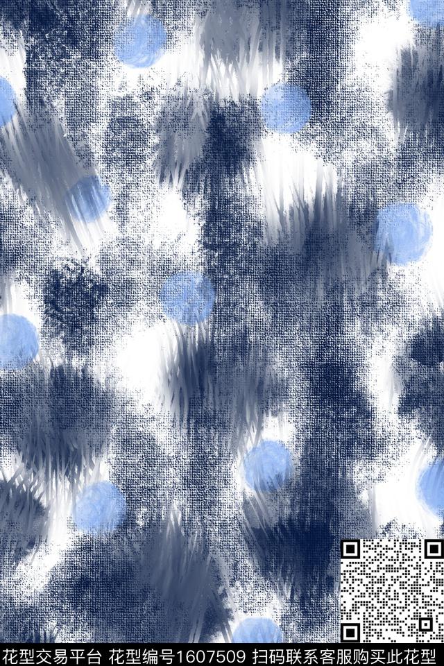 肌理笔触素描数码印花花型下载（图片编号: 1607509） - 瓦栏（Walan）