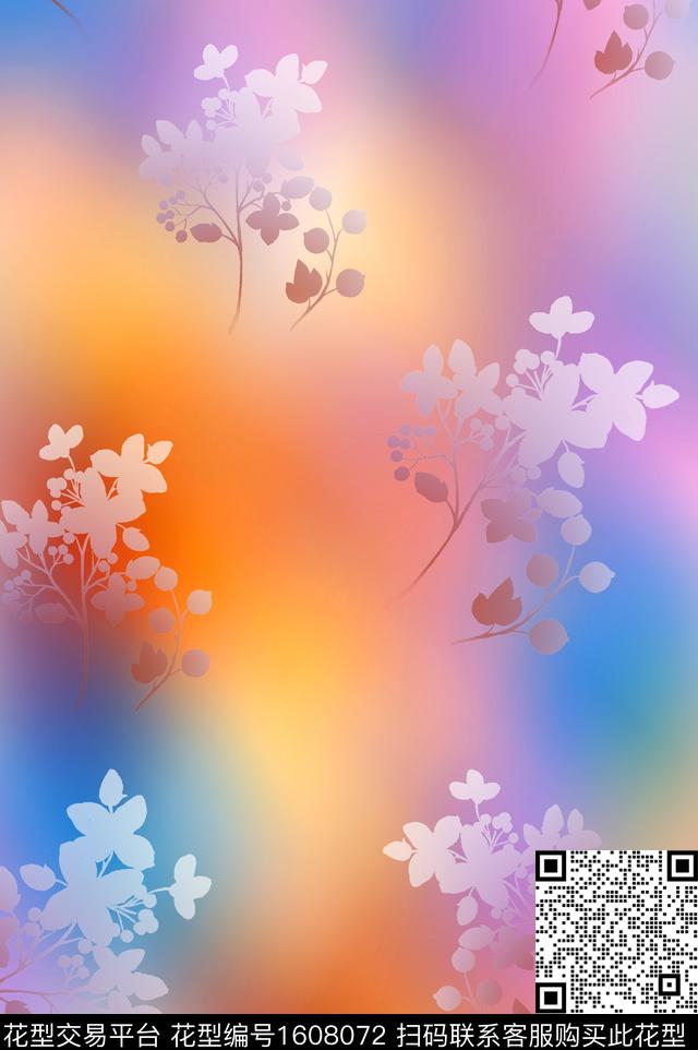 肌理数码花型炫彩数码印花花型下载（图片编号: 1608072） - 瓦栏（Walan）