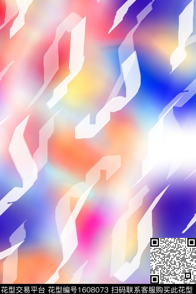 肌理数码花型炫彩数码印花花型下载（图片编号: 1608073） - 瓦栏（Walan）