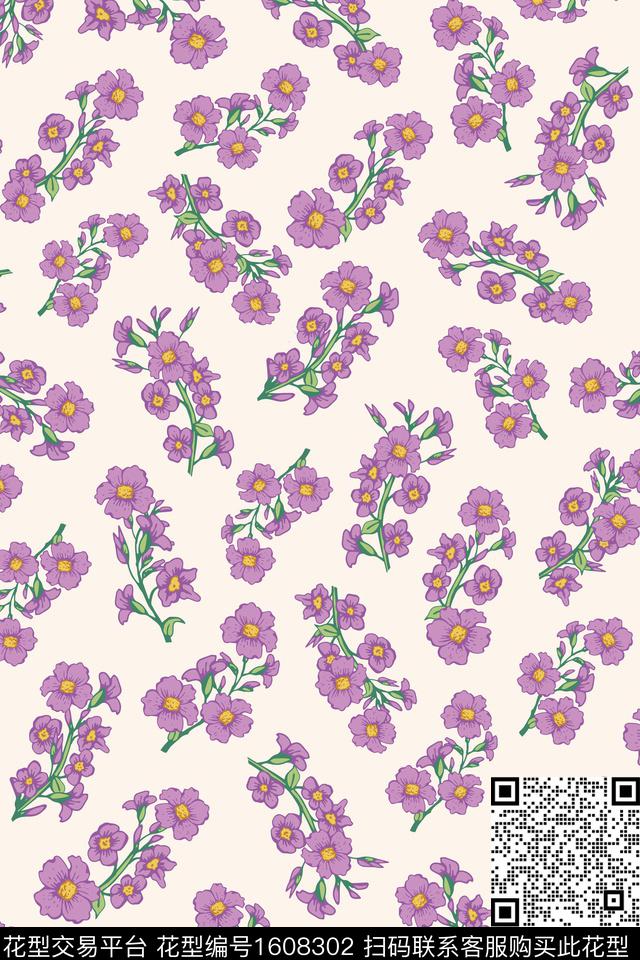 花卉春夏花型小碎花传统印花花型下载（图片编号: 1608302） - 瓦栏（Walan）