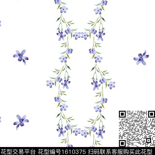 小清新花卉小碎花数码印花花型下载（图片编号: 1610375） - 瓦栏（Walan）