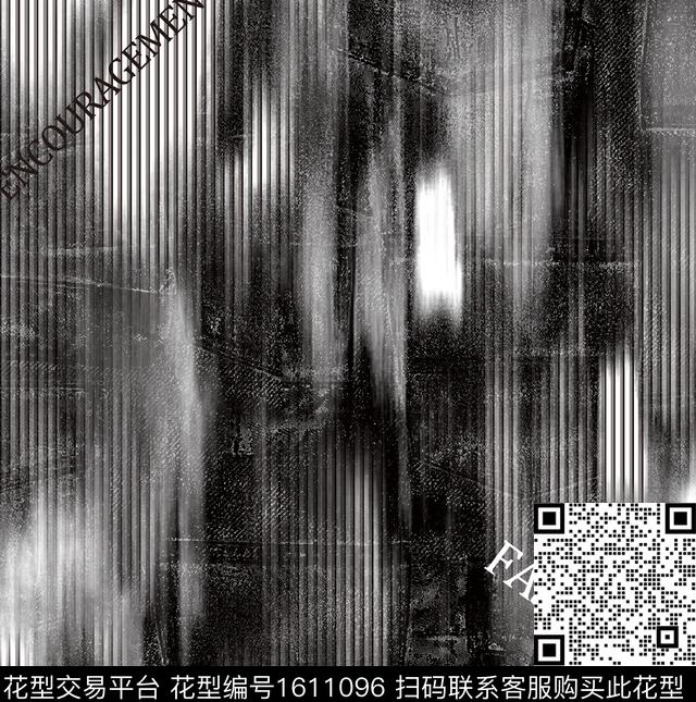 休闲字母抽象数码印花花型下载（图片编号: 1611096） - 瓦栏（Walan）