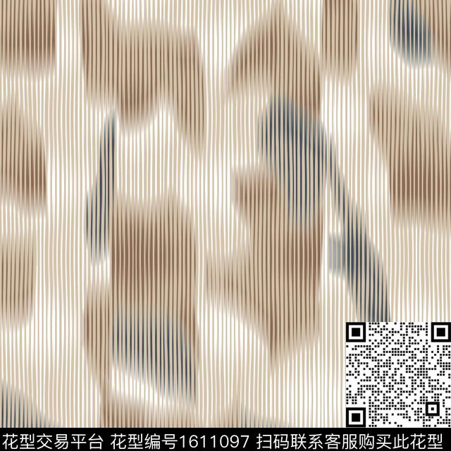 条纹抽象数码印花花型下载（图片编号: 1611097） - 瓦栏（Walan）