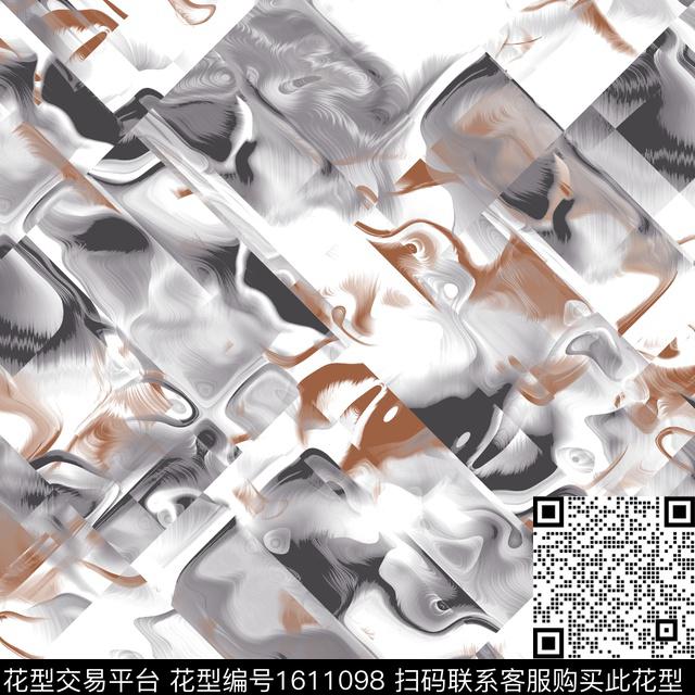 晕染肌理抽象数码印花花型下载（图片编号: 1611098） - 瓦栏（Walan）