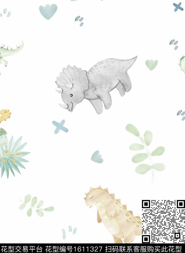 卡通动物小清新可爱数码印花花型下载（图片编号: 1611327） - 瓦栏（Walan）