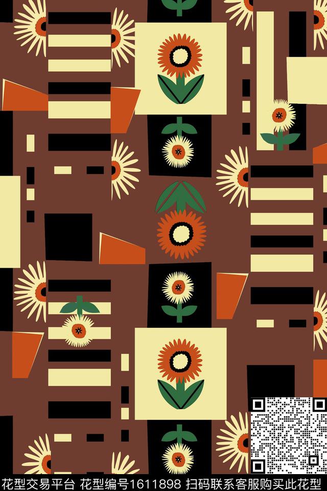 印花花型下载（图片编号: 1611898） - 瓦栏（Walan）