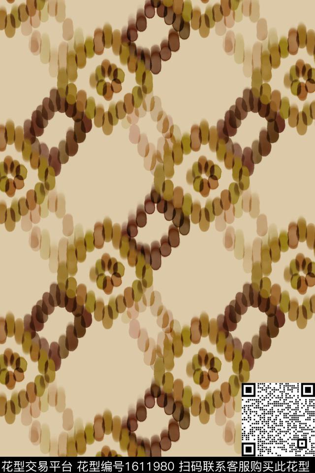 水彩格子复古数码印花花型下载（图片编号: 1611980） - 瓦栏（Walan）