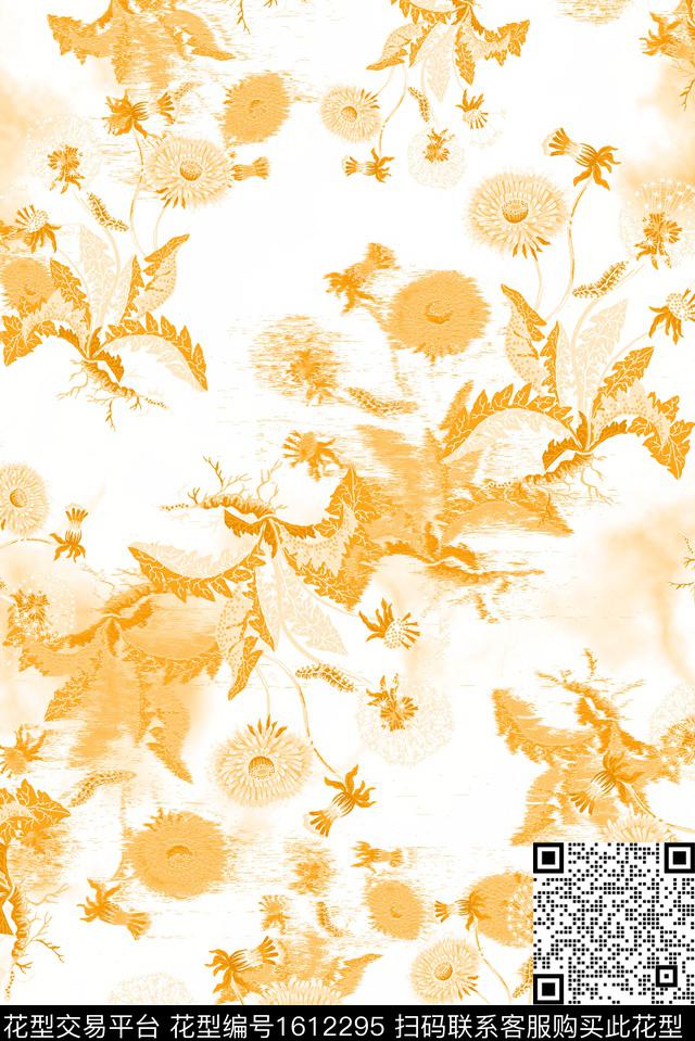 花卉民族花卉素雅数码印花花型下载（图片编号: 1612295） - 瓦栏（Walan）